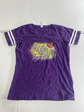 LSU Tigers Women's Short Sleeve V-Neck T-Shirt Size S